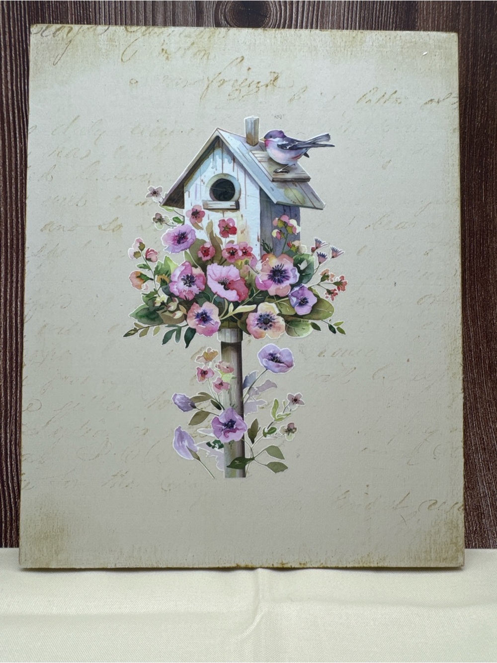 Pastel Birdhouse Wall Decor in Pink and Lavender